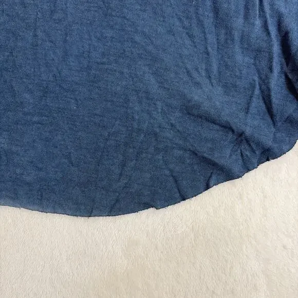 NWT Dear John Cold Shoulder Long Sleeve Top Large in Navy Blue Distressed Color - Picture 15 of 15